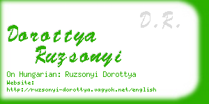 dorottya ruzsonyi business card